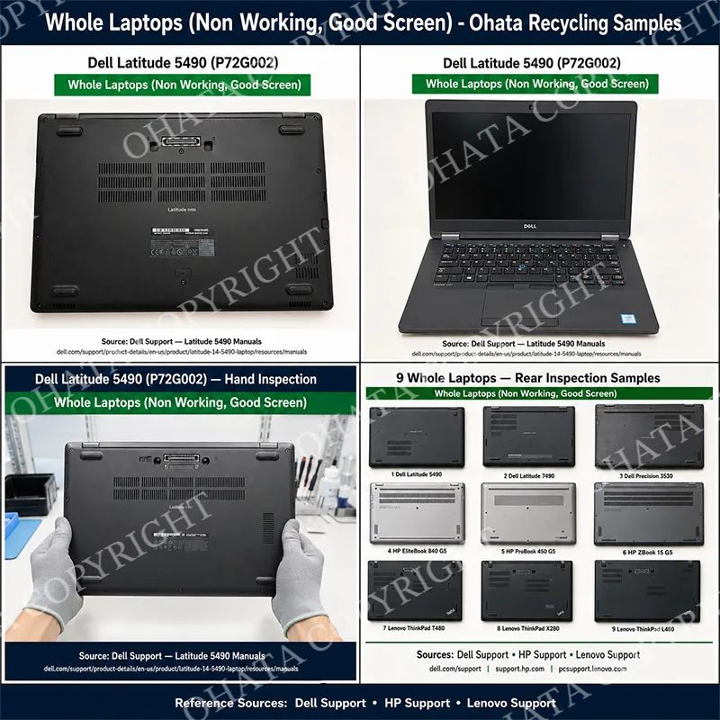 【Whole Laptops (Non Working, Good Screen)】 Ohata Recycling Samples