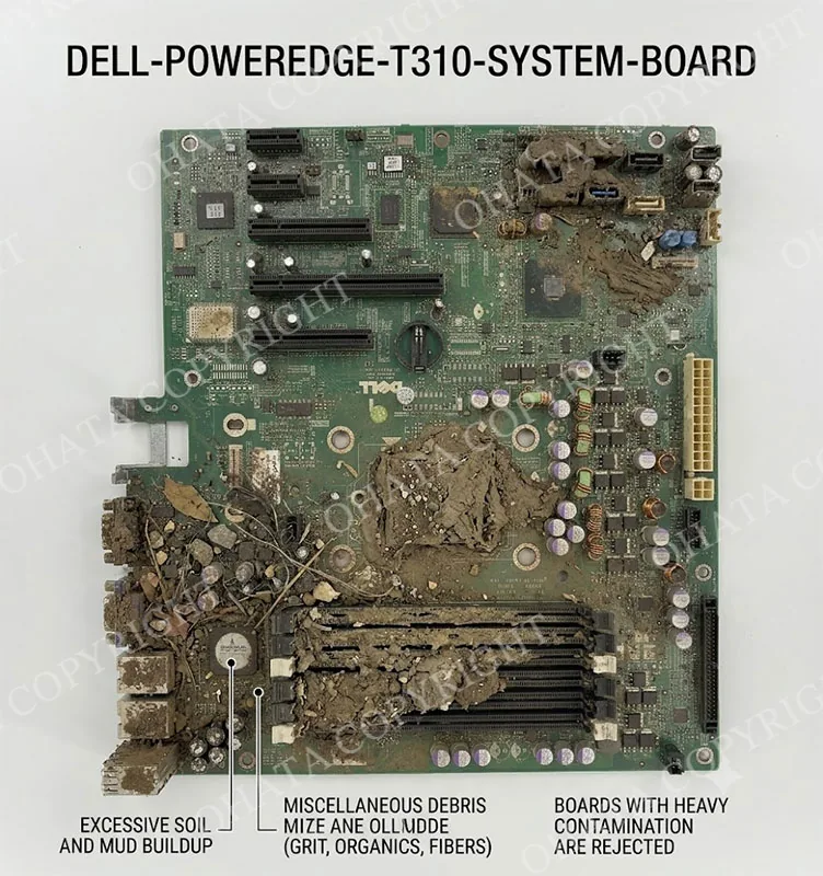 Dell PowerEdge T310 System Board Dirt or Mud