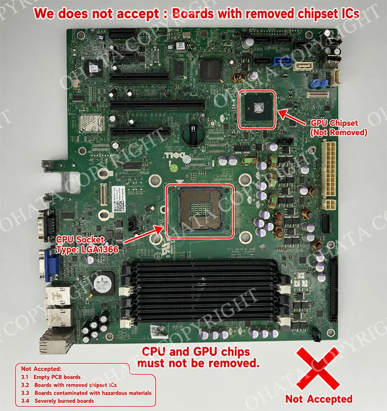 Dell Poweredge T310 System Board  No Accepted