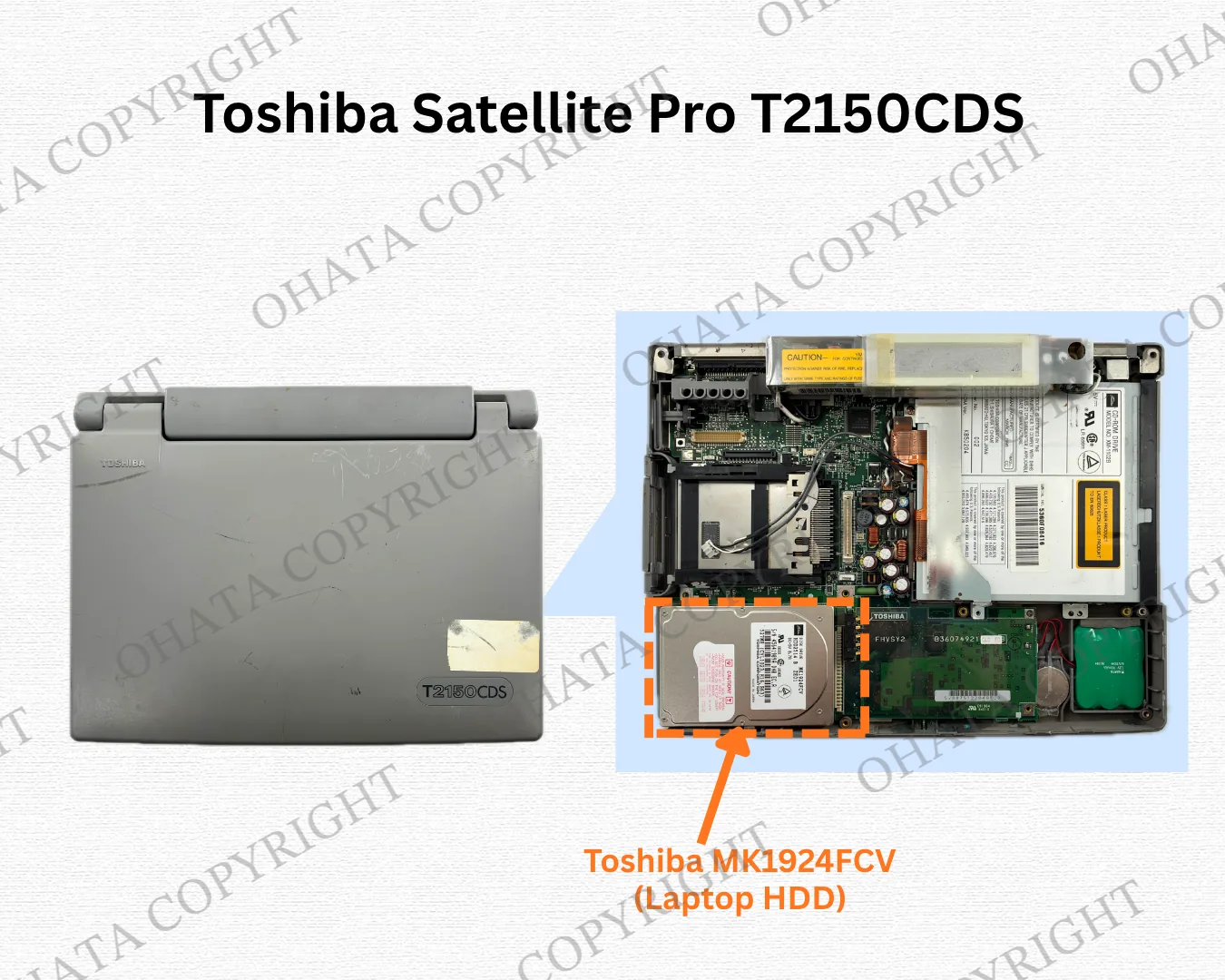 Toshiba Satellite Pro T2150CDS disassembled