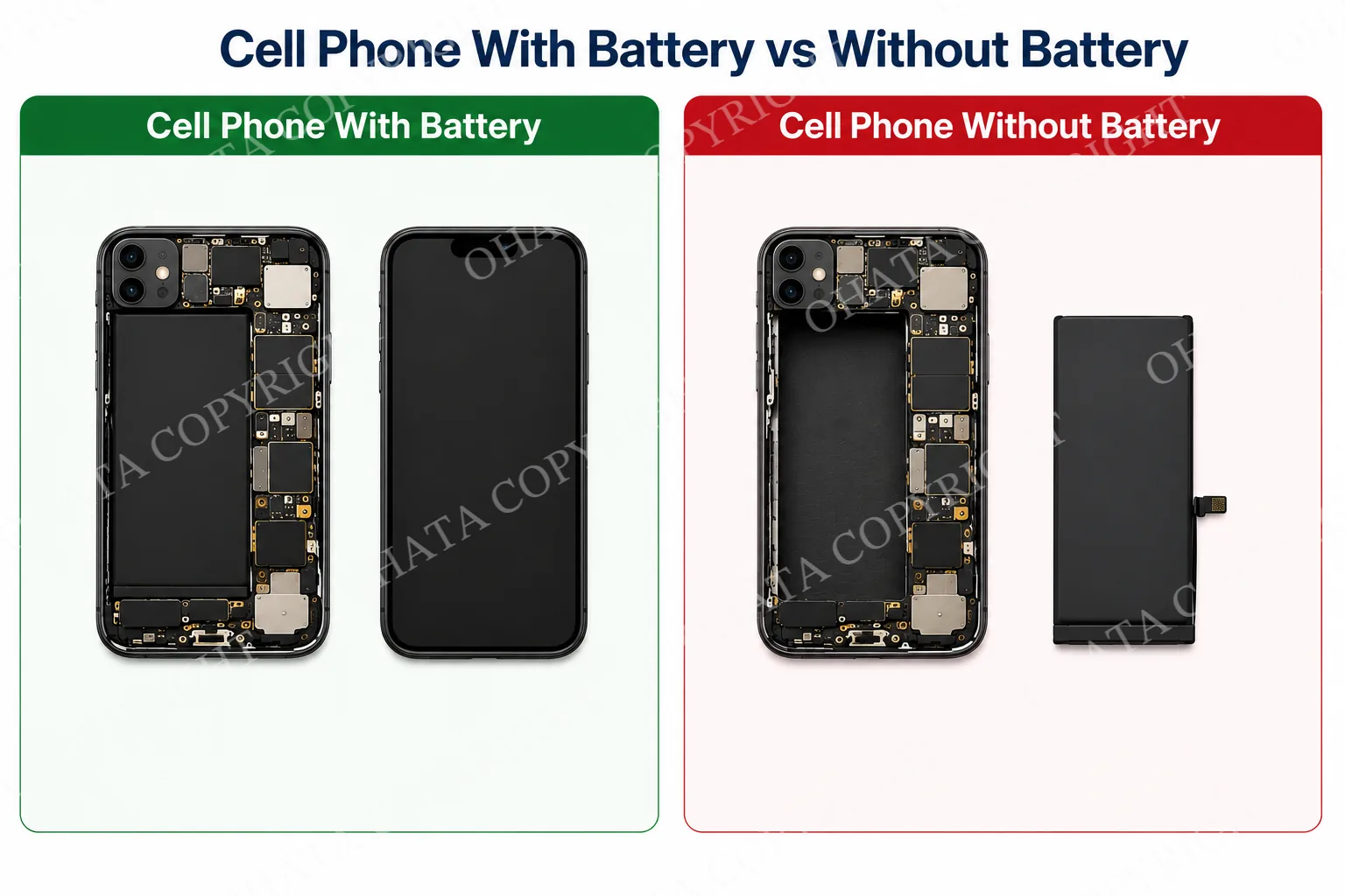 Cell Phone With Battery vs Without Battery