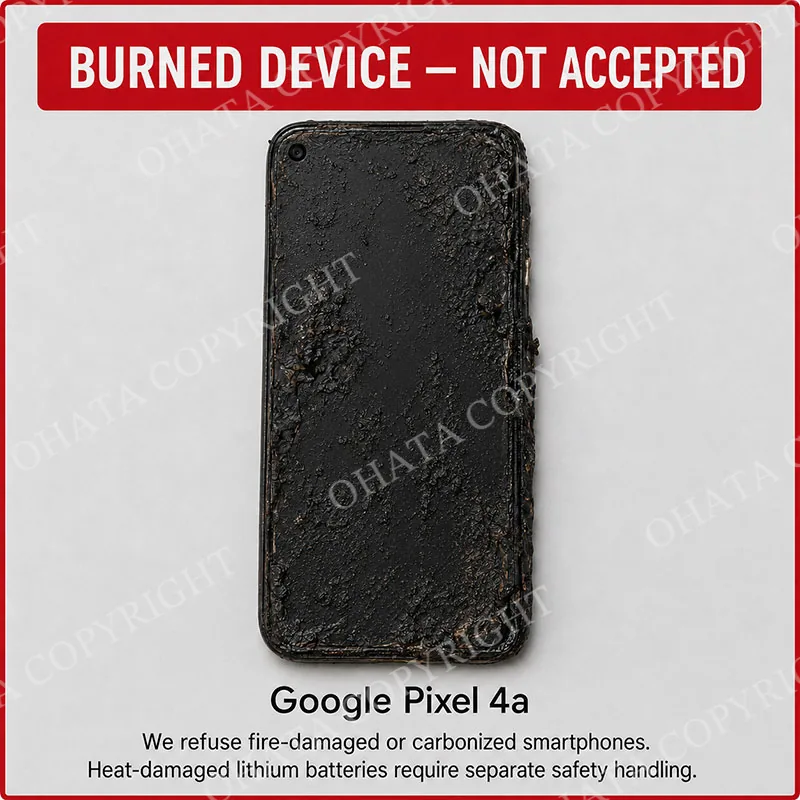 Google Pixel 4a Burned By Fire