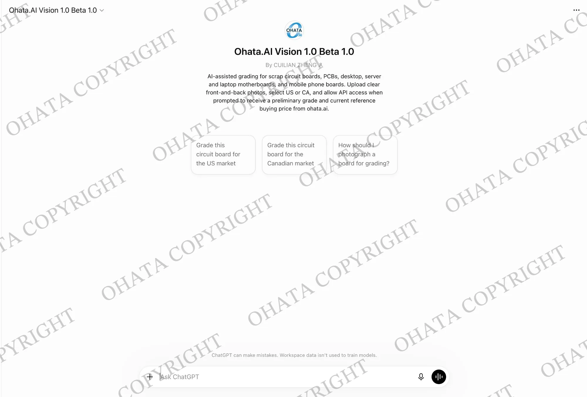 Ohata.AI Vision 1.0 Beta 1.0