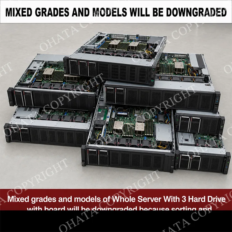 Whole Server With 3 Hard Drive with board Different Grades and Models mixed