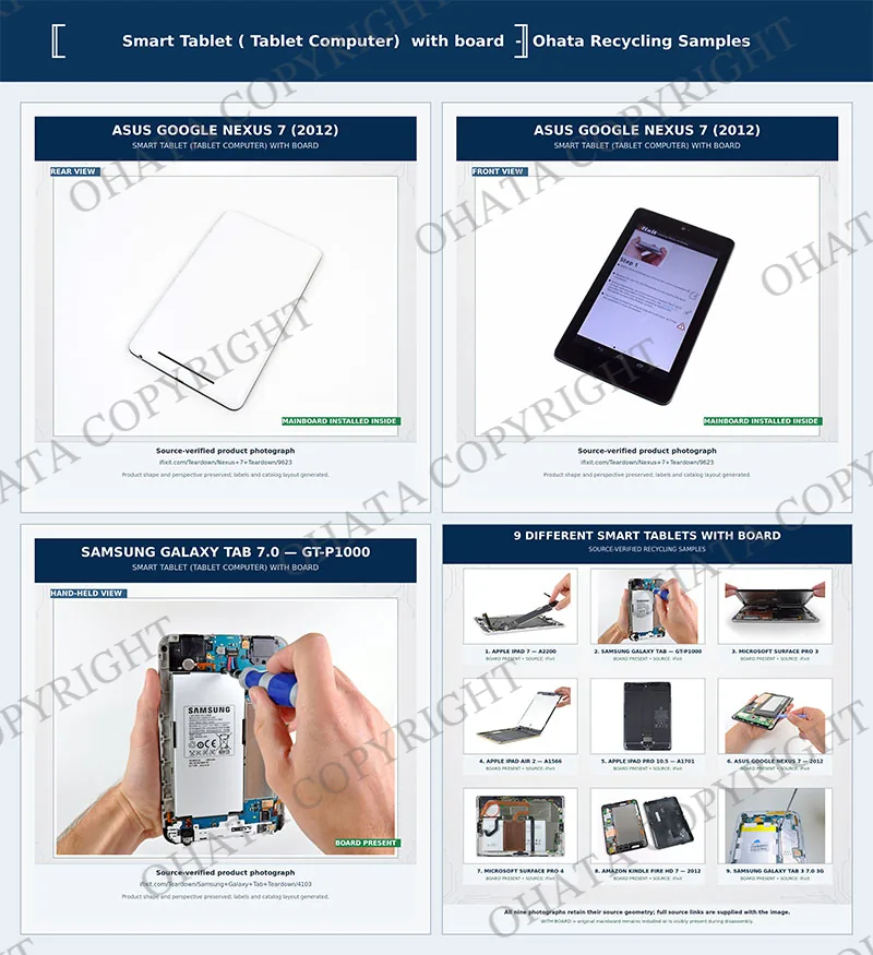 【Smart Tablet ( Tablet Computer) with board】 Ohata Recycling Samples