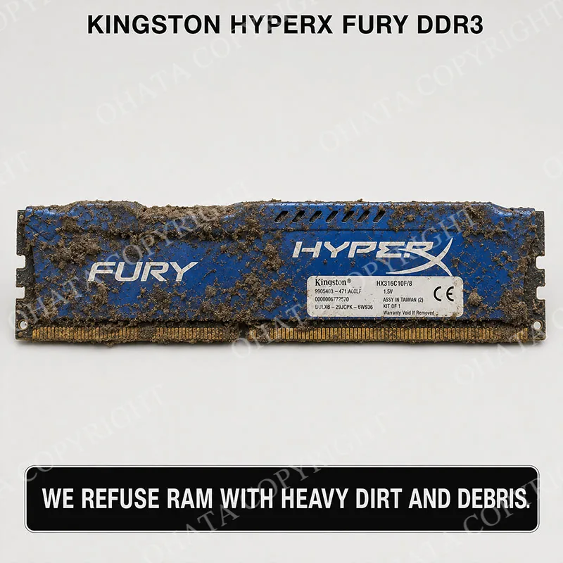 Kingston HyperX FURY DDR3 RAM B GRADE Dirt or Mud