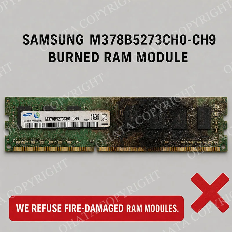 Samsung M378B5273CH0 CH9 RAM C GRADE Burned By Fire