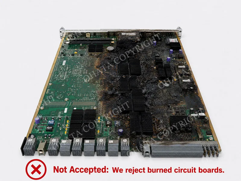 Ohata Recycling Samples SS Grade Circuit Boards Burned Not Accepted