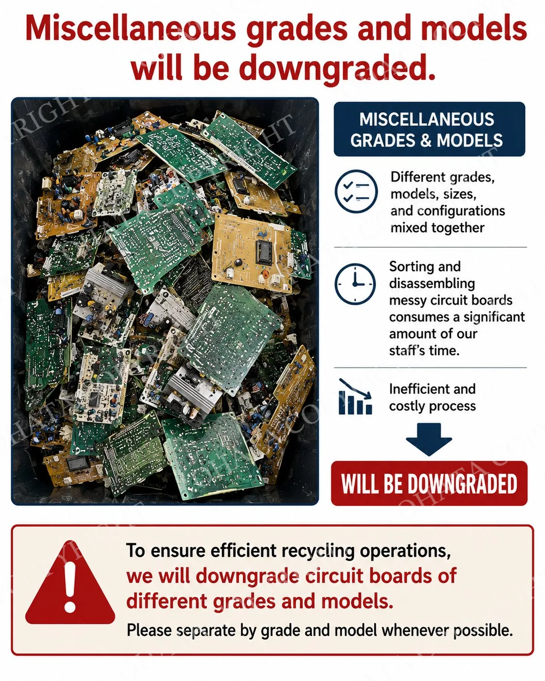SS Grade Circuit Boards Different Grades and Models mixed