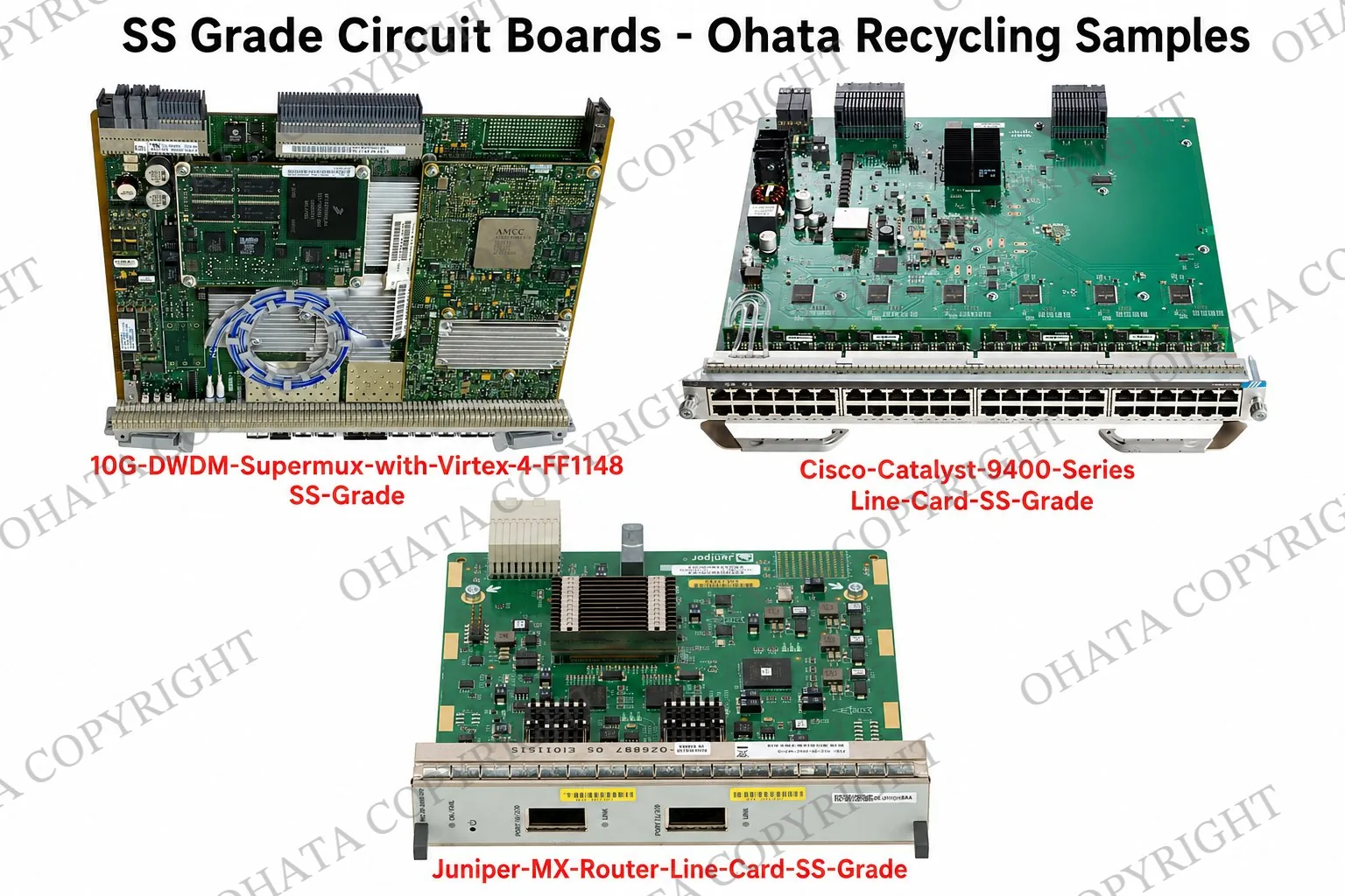 SS Grade Circuit Boards Ohata Recycling Samples