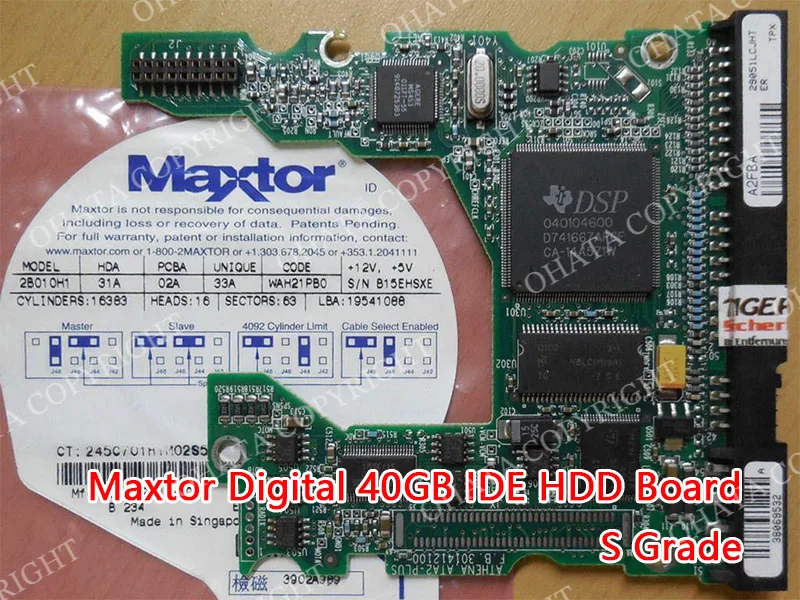 Maxtor Digital 40Gb Ide Hdd Board S Grade