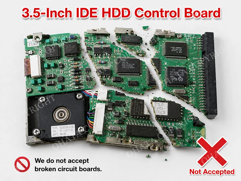 3.5่ฑๅฏธ IDE HDD Control Board S grade Broken