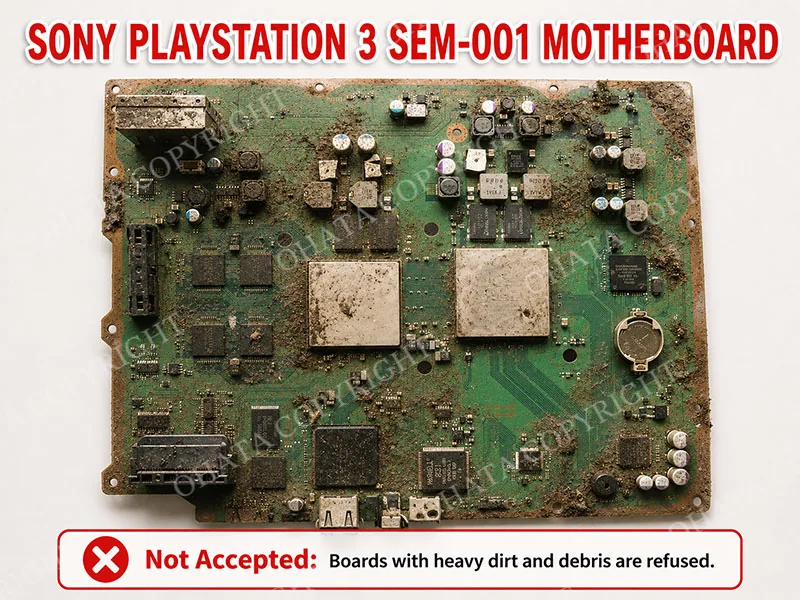 Sony PlayStation 3 SEM 001 Motherboard d grade Dirt or Mud
