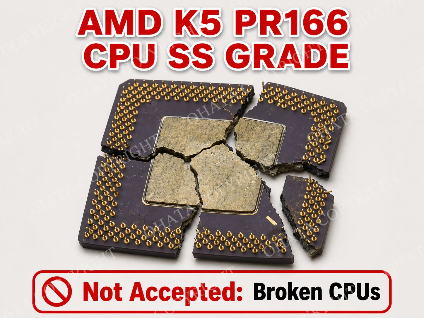 AMD K5 PR166 cpu SS GRADE Broken