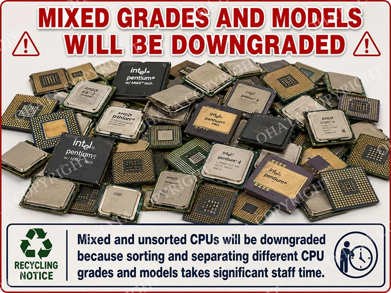 CPU SS GRADE Different Grades and Models mixed