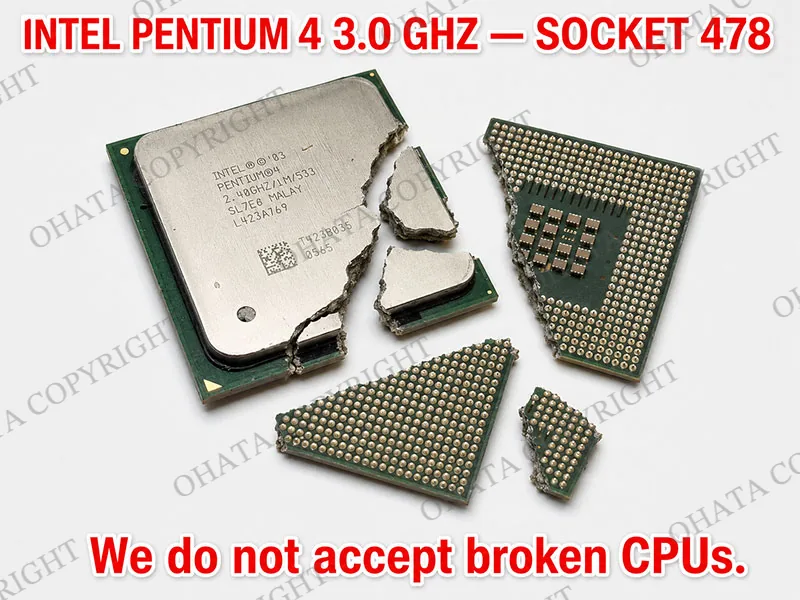 Intel Pentium 4 3.0 GHz — Socket 478 cpu s grade Broken