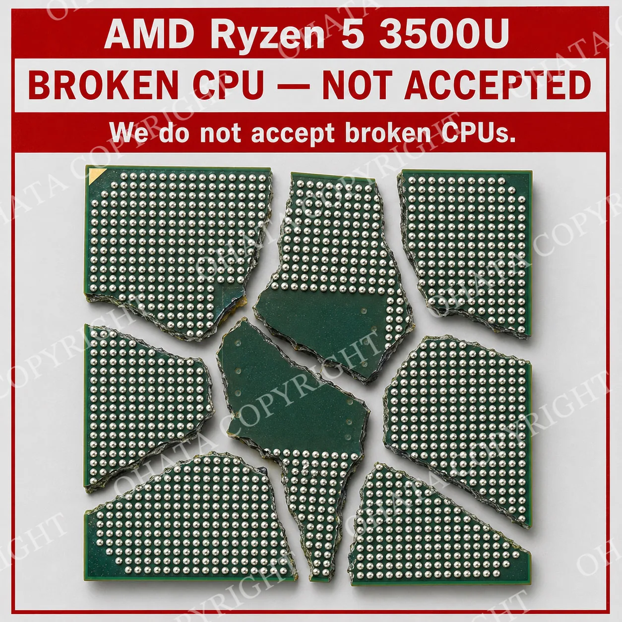 AMD Ryzen5 3500U CPU B GRADE Broken