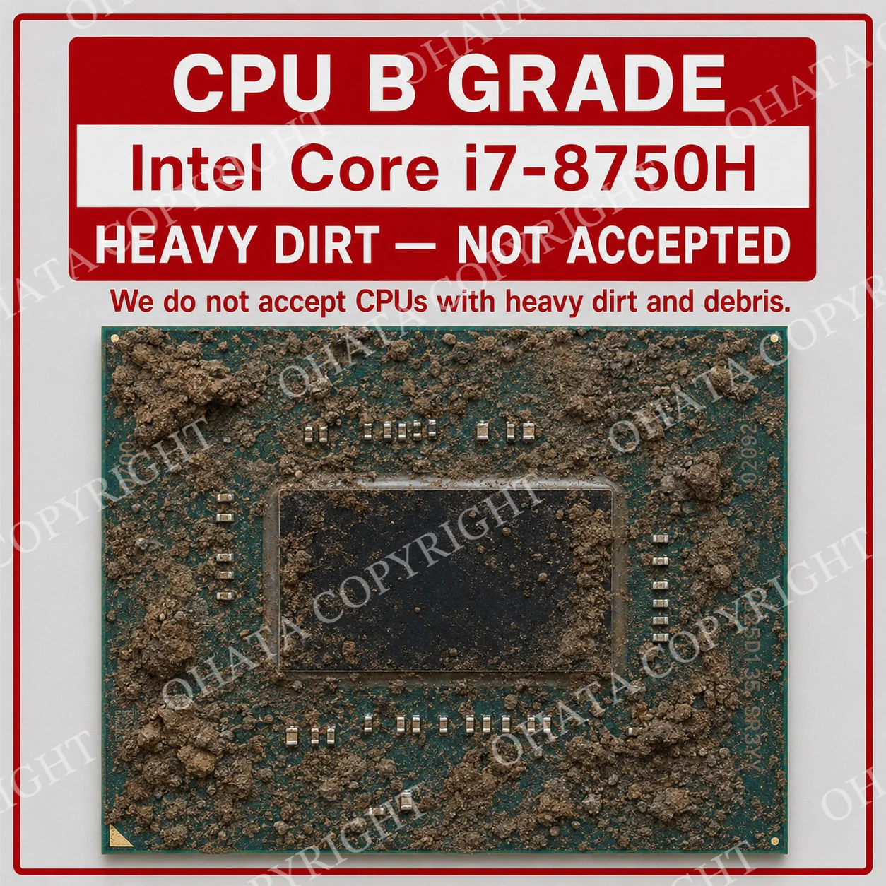 Intel Core i7 8750H CPU B GRADE Dirt or Mud