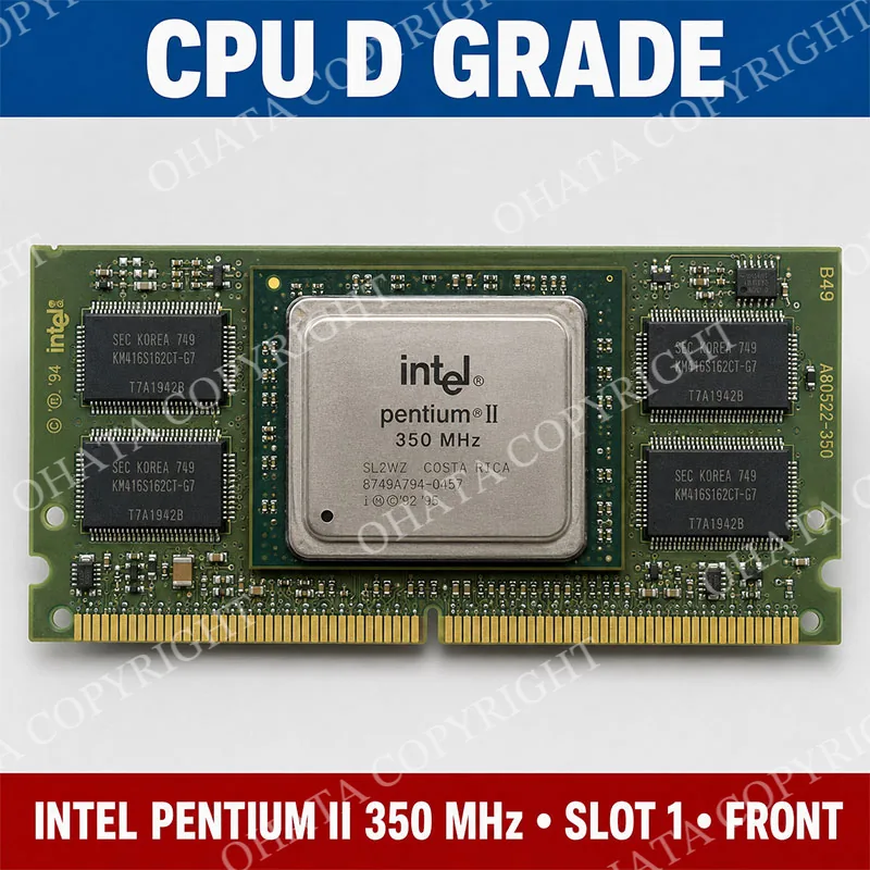 Intel Pentium Ii 350 Mhz ·Slot 1· Front Cpu D Grade