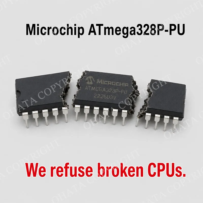 Microchip ATmega328P PU CPU E GRADE Broken