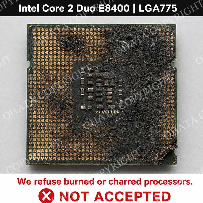 Mixed or unknown processors Burned By Fire