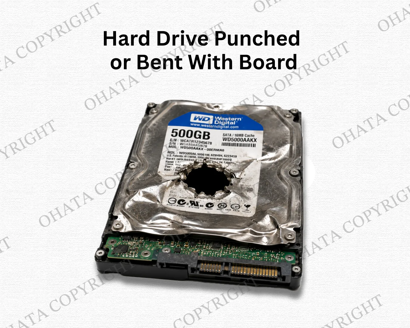 Hard Drive Punched or Bent With Board