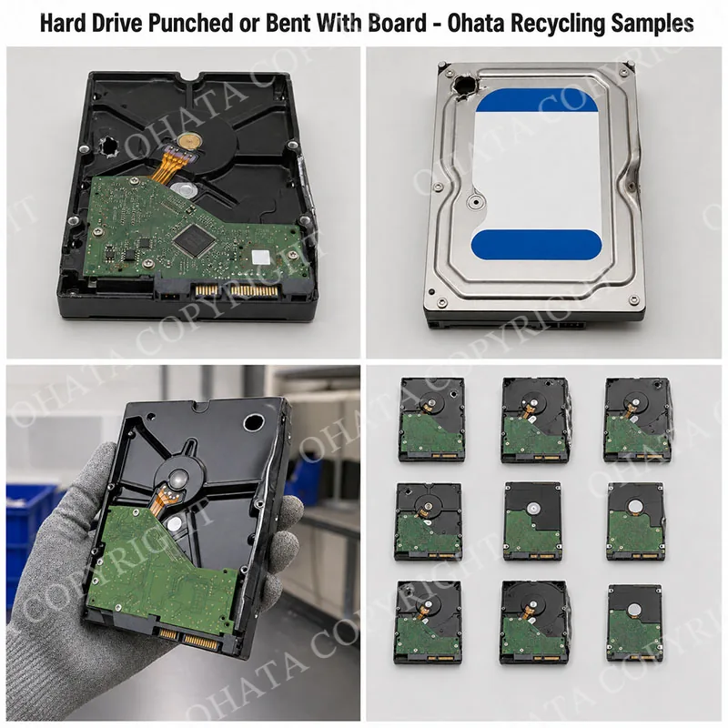 【Hard Drive Punched or Bent With Board】 Ohata Recycling Samples