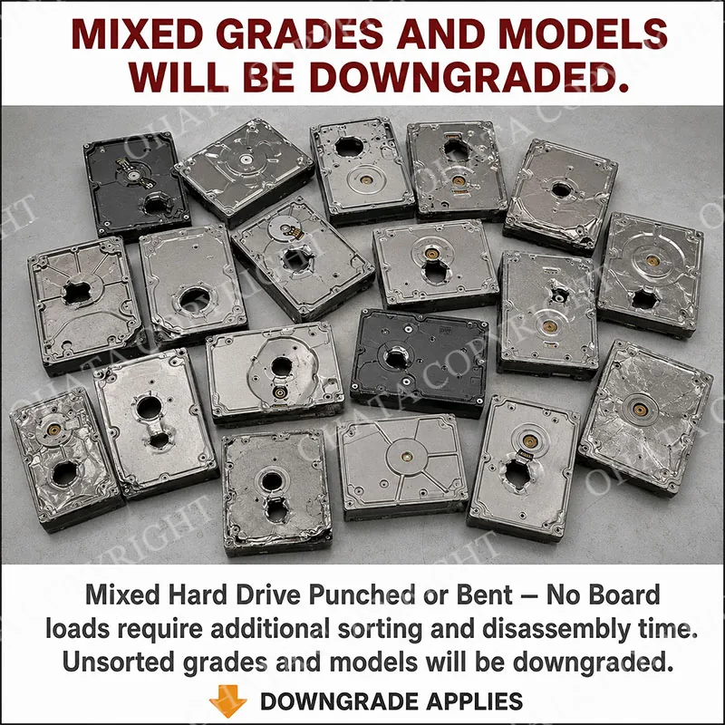 Hard Drive Punched or Bent no Board Different Grades and Models mixed