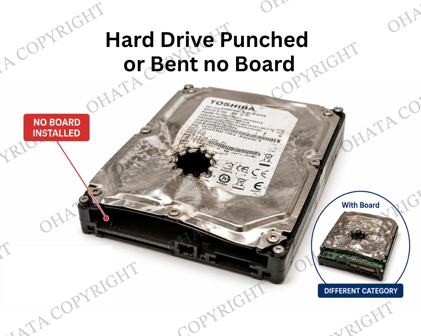 Hard Drive Punched Without Board