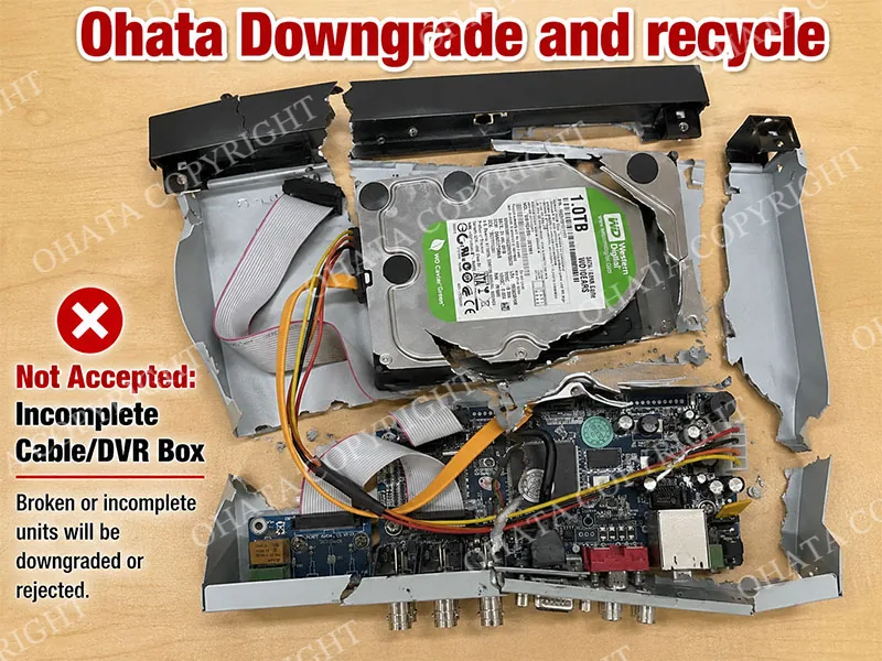 Cable DVR Box With Hard Drive Ohata Downgrade and recycle Broken Not Accepted