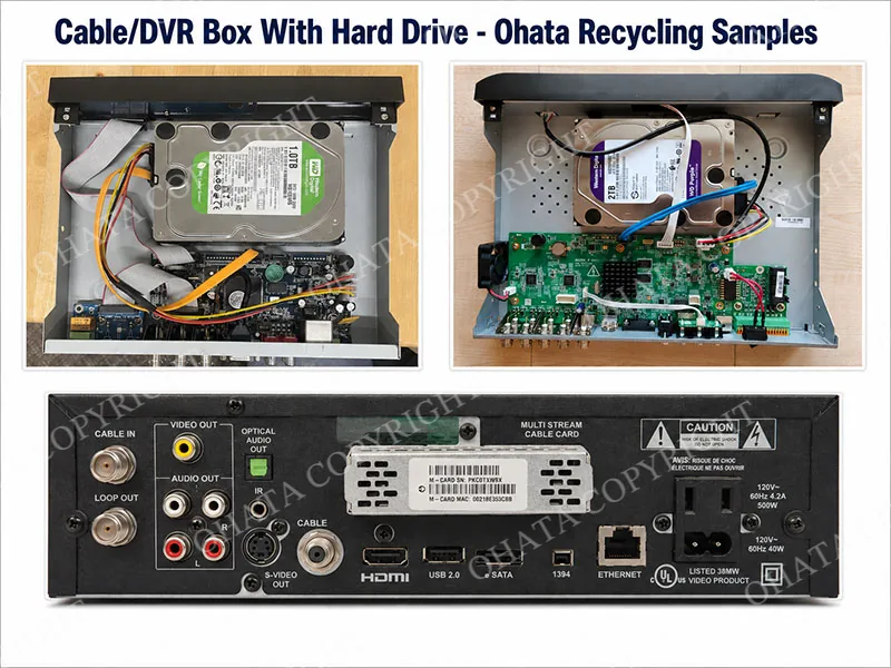 Cable DVR Box With Hard Drive Ohata Recycling Samples