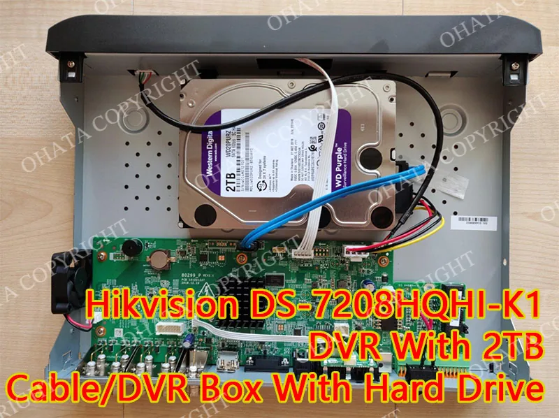 Hikvision Ds 7208Hqhi K1 Dvr With 2Tb Cable Dvr Box With Hard Drive