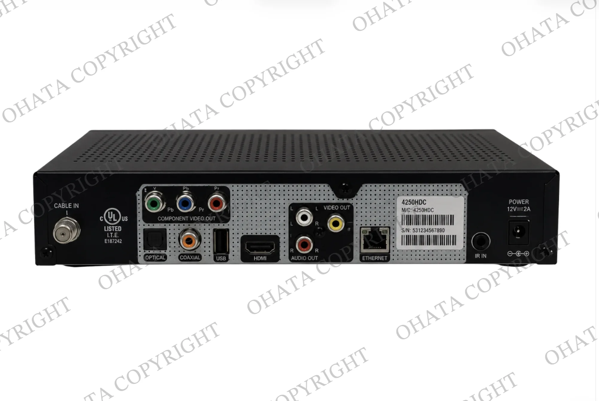 Cable/DVR Box No Hard Drive back