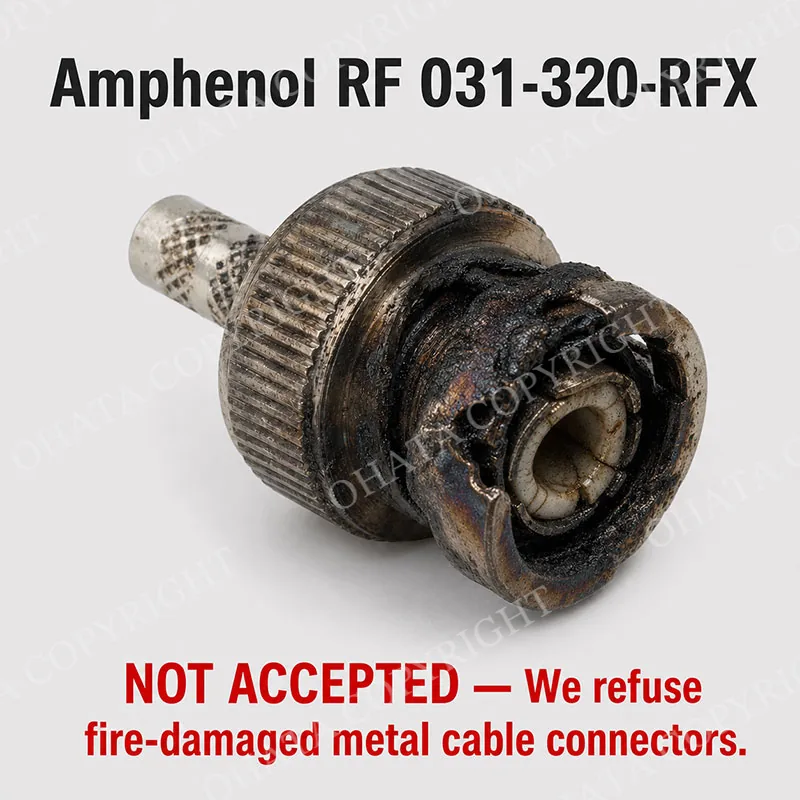 Amphenol RF 31 315 RFX Burned By Fire