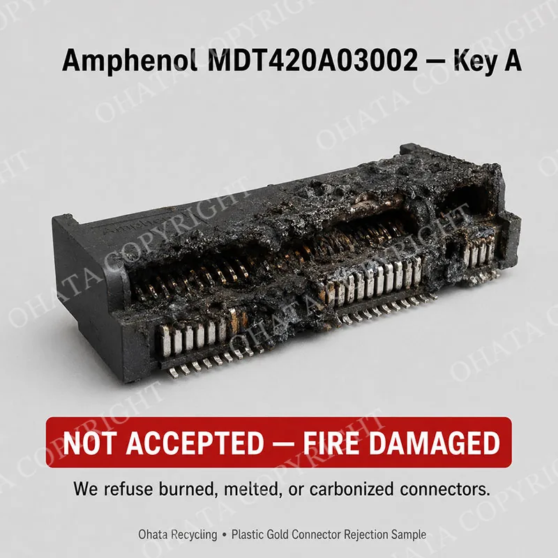Amphenol MDT420A03002 — Key A Burned By Fire