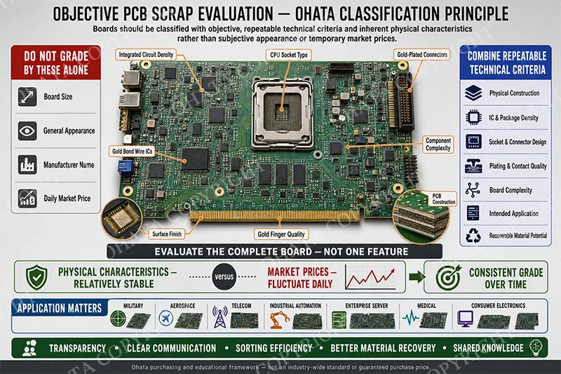 Circuit Board Scrap Classification Guide The Ohata PCB Scrap Classification Principle