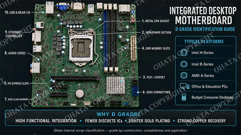 D Grade Board Scrap Metal Socket Desktop Integrated Desktop Motherboards