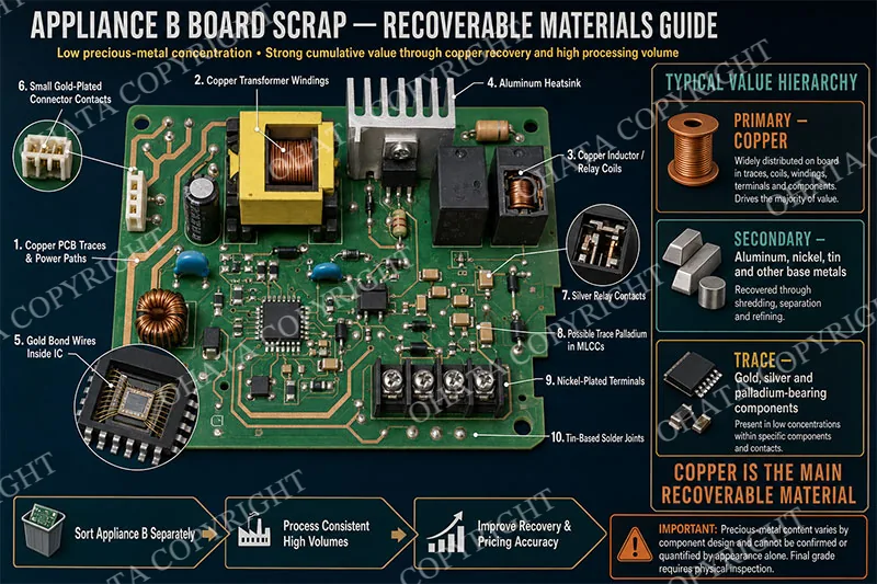 Appliance B Grade Board Scrap Identification Guide Recycling Value