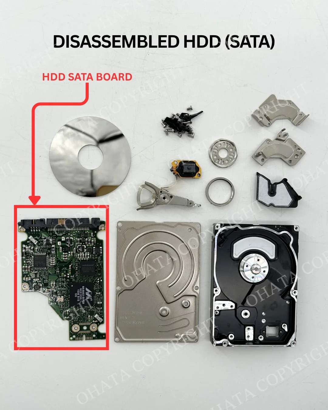 Disassembled HDD