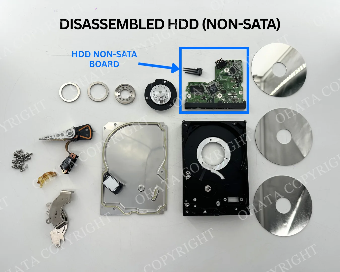 Disassembled HDD