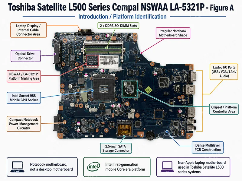 Toshiba Satellite L500 Series Compal NSWAA LA 5321P Introduction