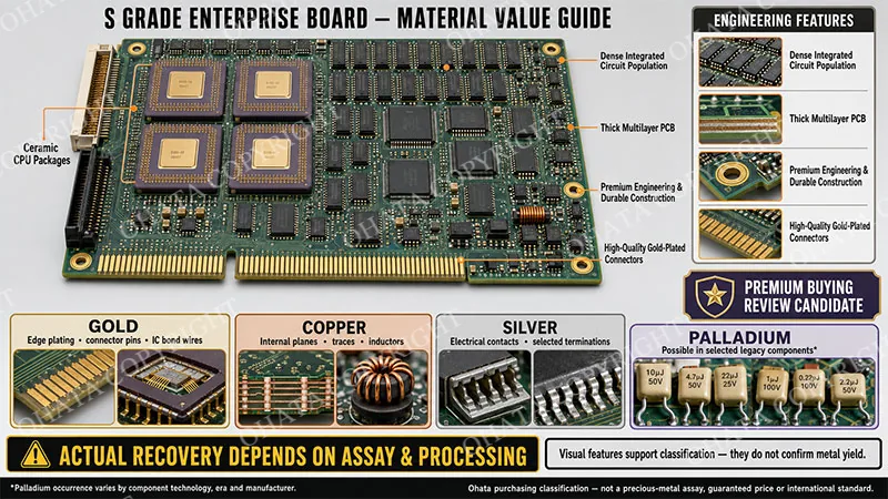 S Grade Circuit Board Scrap Identification Guide Why Enterprise Boards Are Valuable