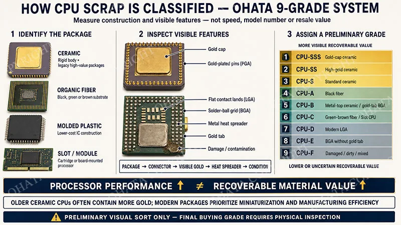 CPU Scrap Classification Guide 9 Grades Introduction