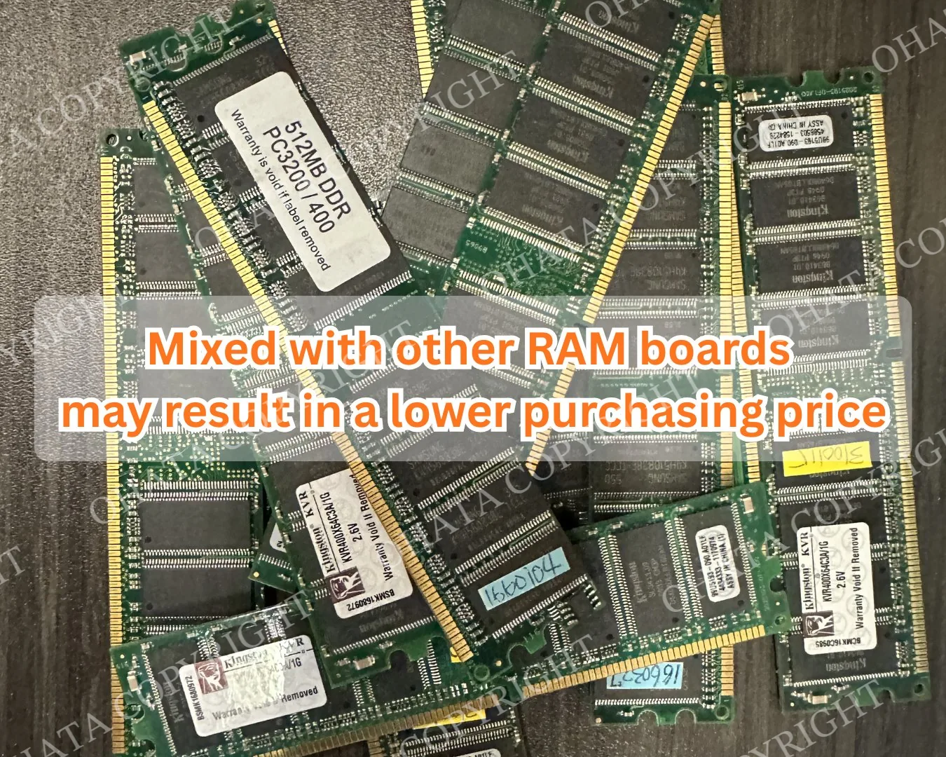 Mixed with other RAM boards may result in a lower purchasing price.