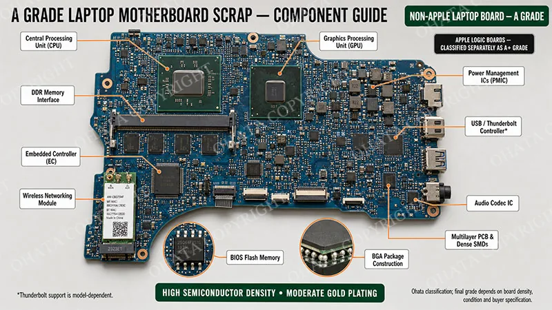 A Grade Circuit Board Scrap Laptop Laptop Motherboard Classification