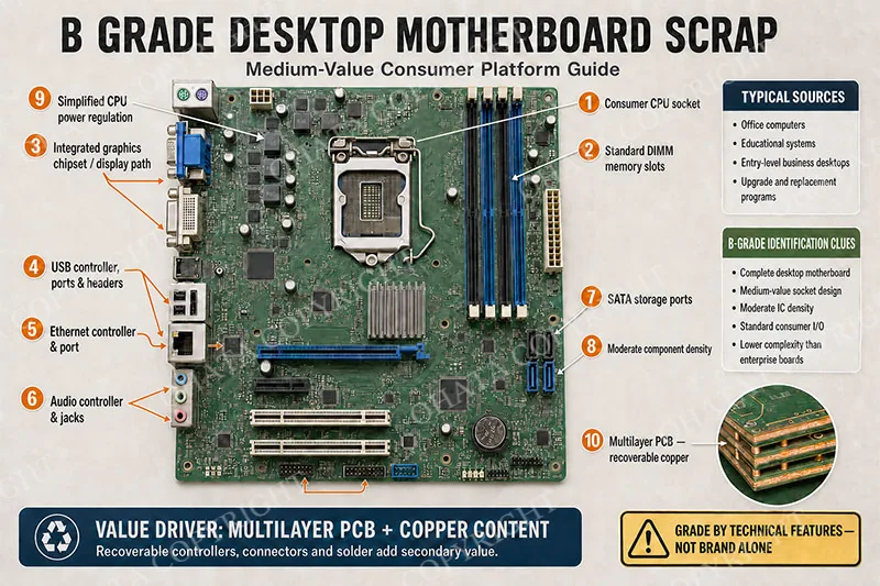 B Grade Circuit Board Scrap Server Medium Grade Desktop Motherboards