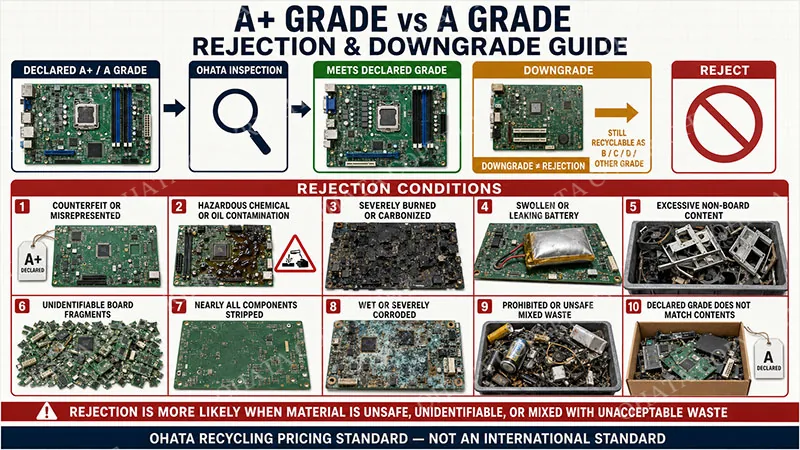A+ GRADE vs A GRADEREJECTION & DOWNGRADE GUIDE