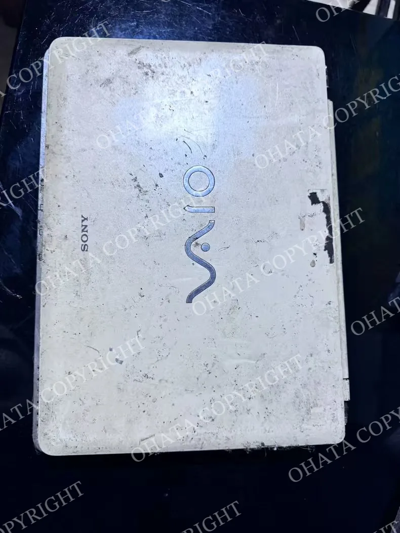 old sony vaio laptop worn top cover