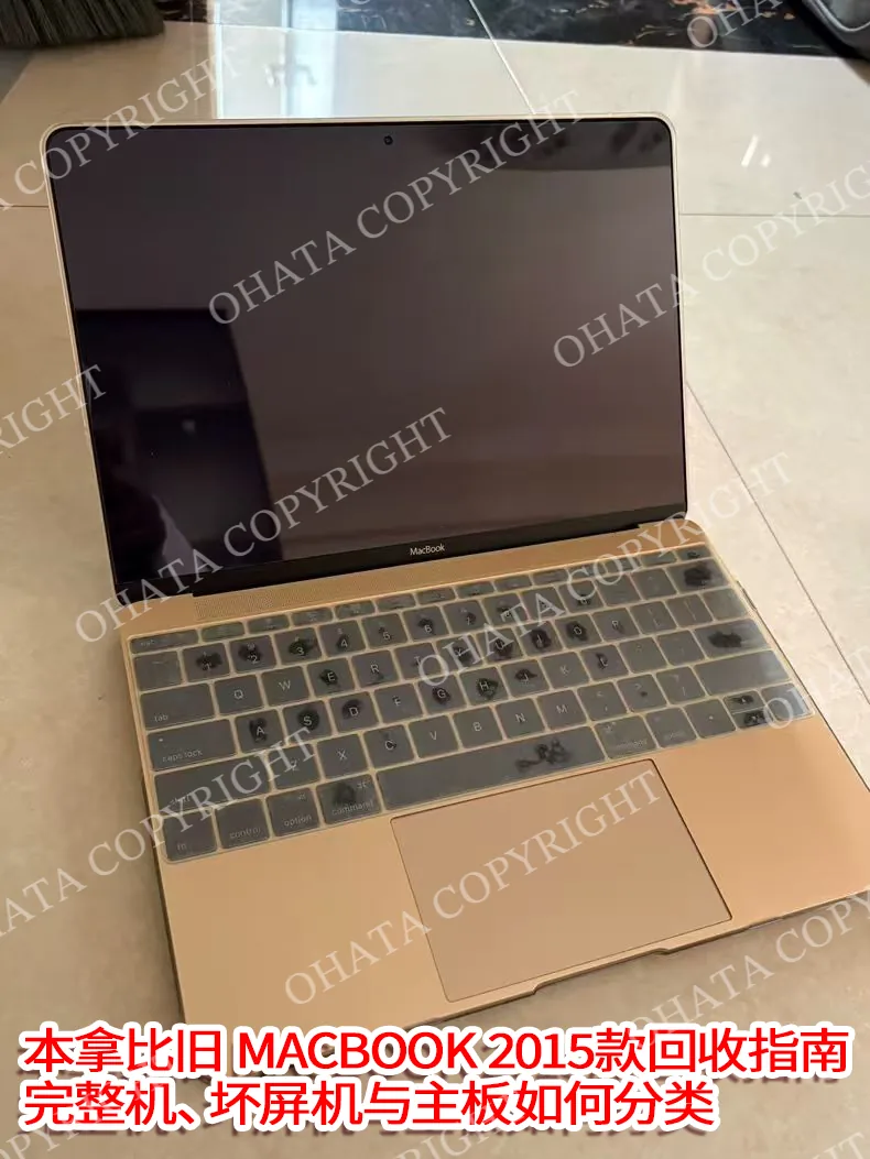 2015 gold macbook front view