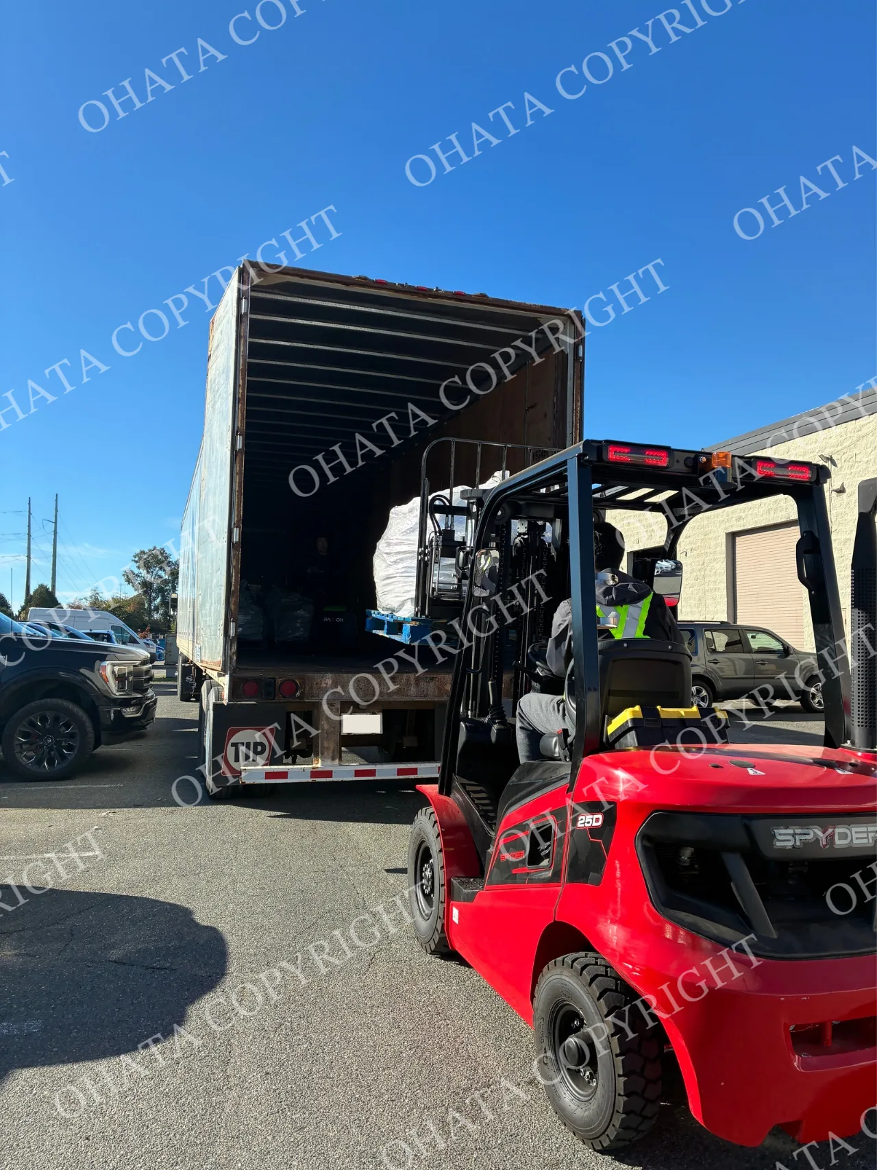 Prepared circuit-board material being loaded at Ohata Resource Canada’s Richmond yard.